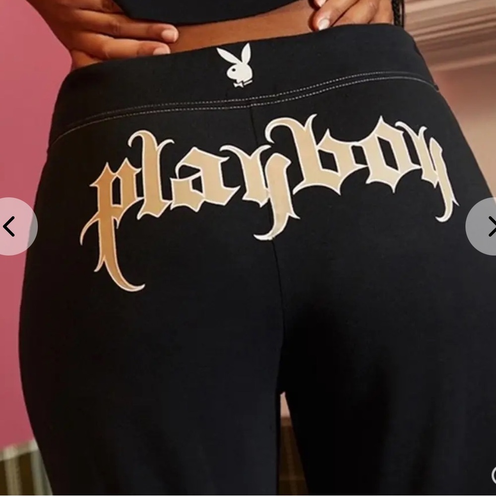 ISO playboy pacsun navy flare sweatpants - size Small